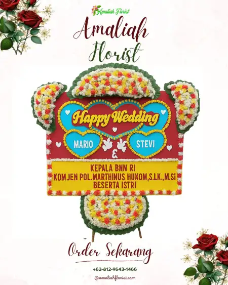 Papan Bunga Pernikahan Cibalongsari